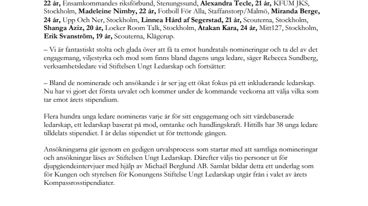 Av hundratals nomineringar: De kan bli årets Kompassrosstipendiater