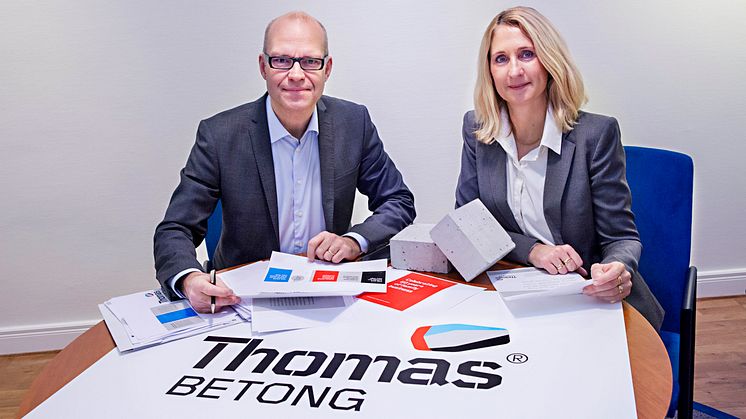 Hans Karlander, VD och Koncernchef i Thomas Concrete Group AB och Carina Edblad, VD Thomas Betong AB