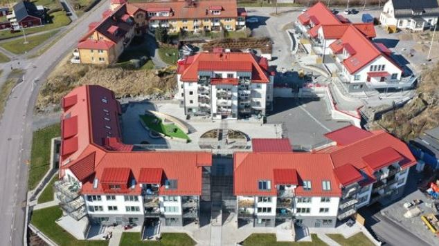 Fyra punkthus i fyra etapper