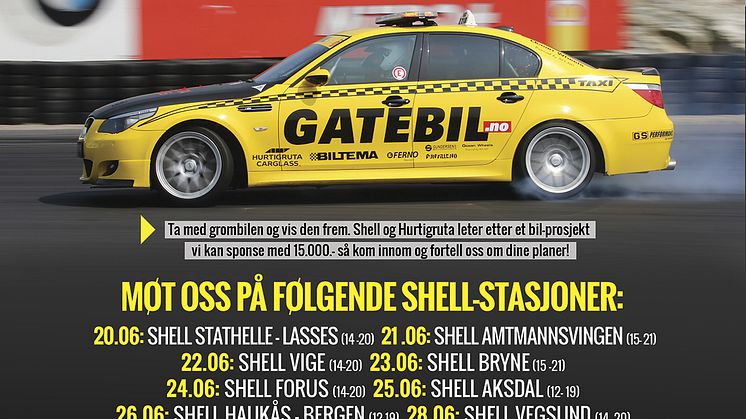 Hurtigruta Carglass, Gatebil og Shell on tour 2016
