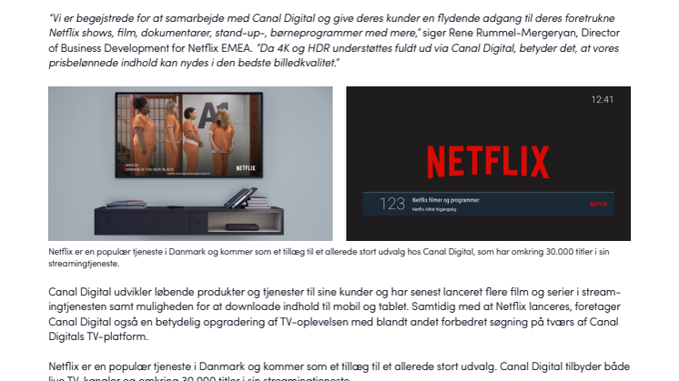 Canal Digital lancerer Netflix på sin OnePlace TV-boks