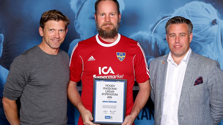 Johan Johnsson, Munka-Ljungby IF. Här tillsammans med Jesper Blomqvist och Mikael Tykesson.