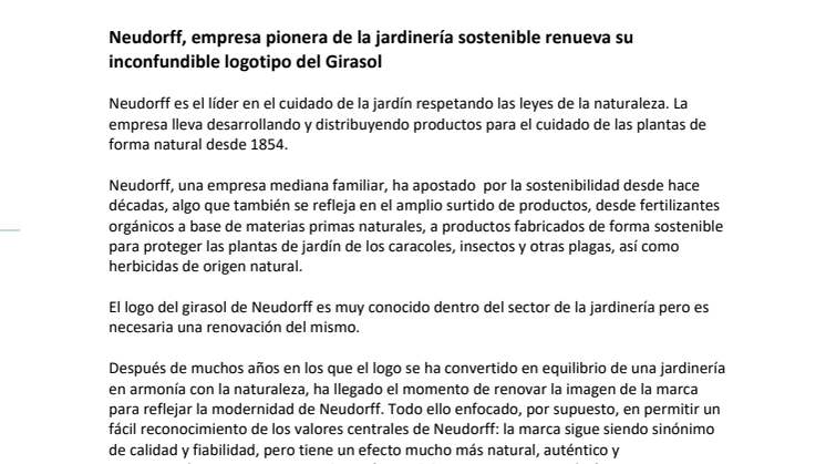 01_Neudorff, empresa pionera de la jardinería sostenible renueva su inconfundible logotipo del Girasol_2404.pdf