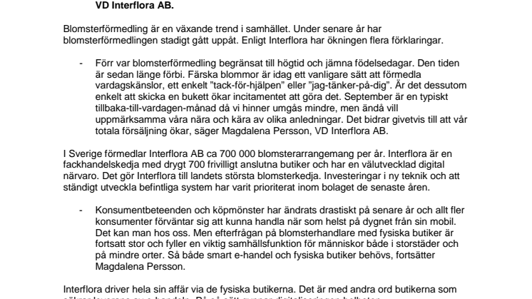 Uppåt för blomsterbranschen