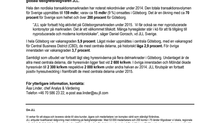 Högtryck på Göteborgs kontorsmarknad
