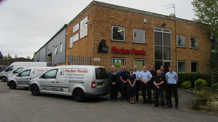 Hi-res image - Fischer Panda - The Fischer Panda UK team at the company’s facility in Verwood, Dorset