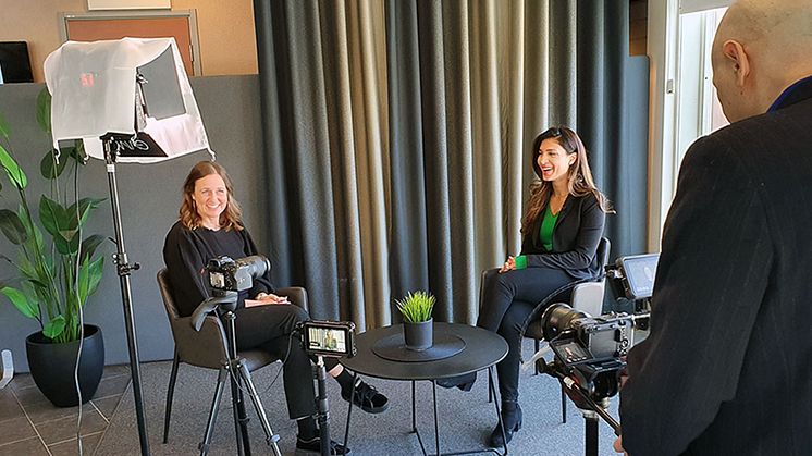 Ett filmteam besökte Piteå med anledning av en ny utbildning med start i höst.          Foto: Kia Svensson
