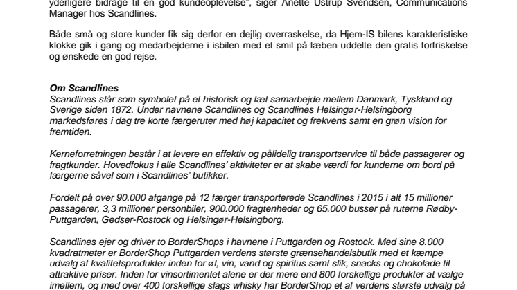 Over 50.000 gratis is med Scandlines
