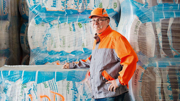 – Knauf Insulationilla on täällä hyvä maine, sanoo oululaisen Puumerkki Oy:n myyjä Veijo Astikainen.