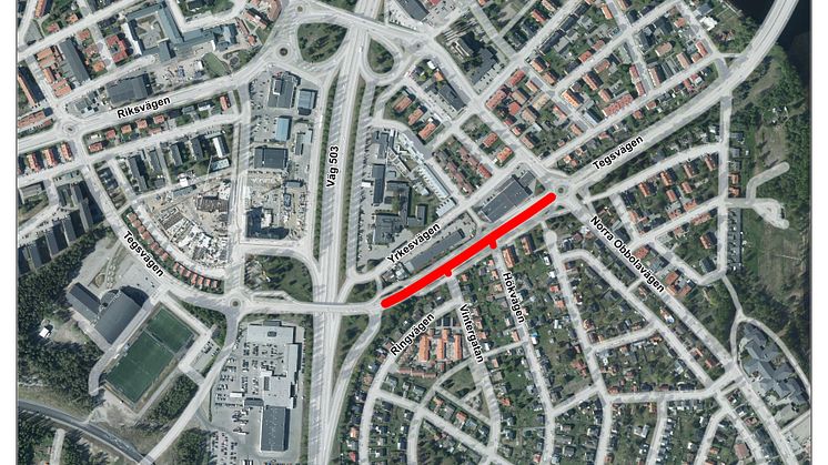 Tegsvägen kommer stängas av den 11 mars.