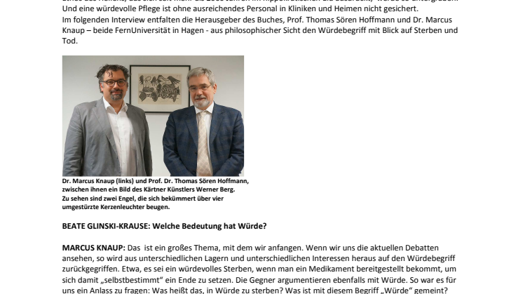 „Was Würde hat, ist nicht austauschbar, ist unverfügbar und ohne Gegenrechnung“