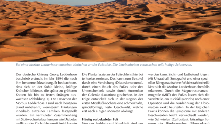 Morbus Ledderhose: Schmerzhafte Knoten an der Fußsohle