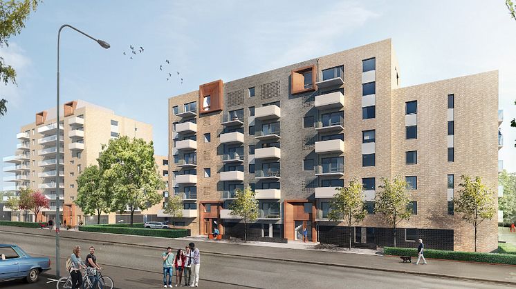 Bygglov klart för Riksbyggens planerade bostads- och hyresrätter vid Regementsvägen i Helsingborg