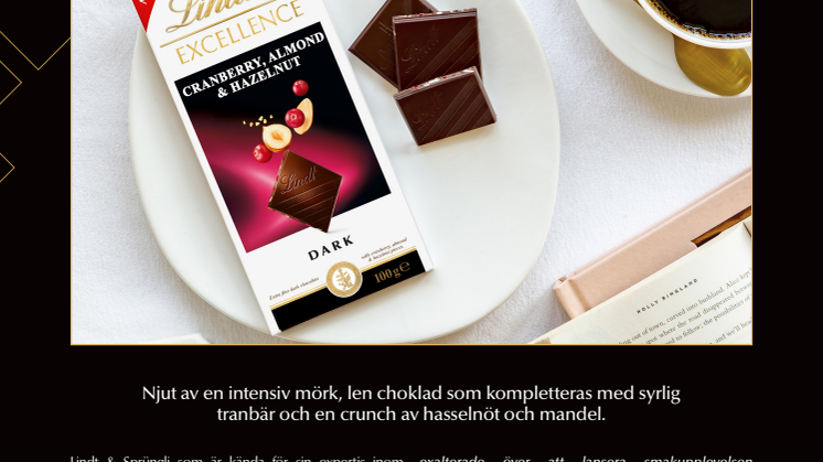 Höstens nyhet är här! Upptäck nya Lindt EXCELLENCE Cranberry, Almond & Hazelnut