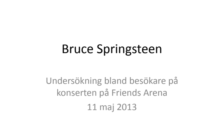 Rapport: Bruce Springsteens effekt på turism