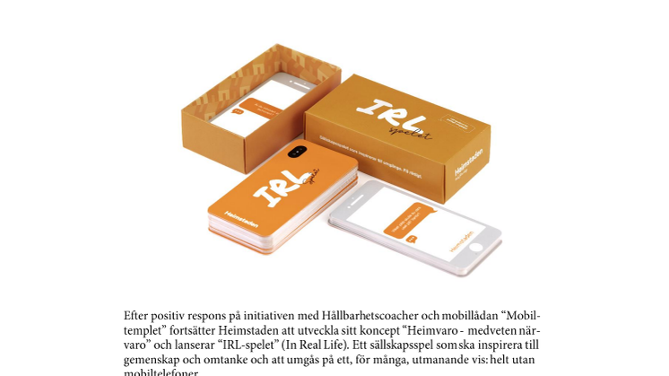 Heimstadens nya sällskapsspel uppmuntrar till skärmfritt umgänge