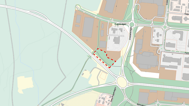 Vid Greenzone på Sandbäcken planeras för en solcellsanläggning. 