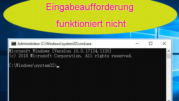 eingabeaufforderung funktioniert nicht