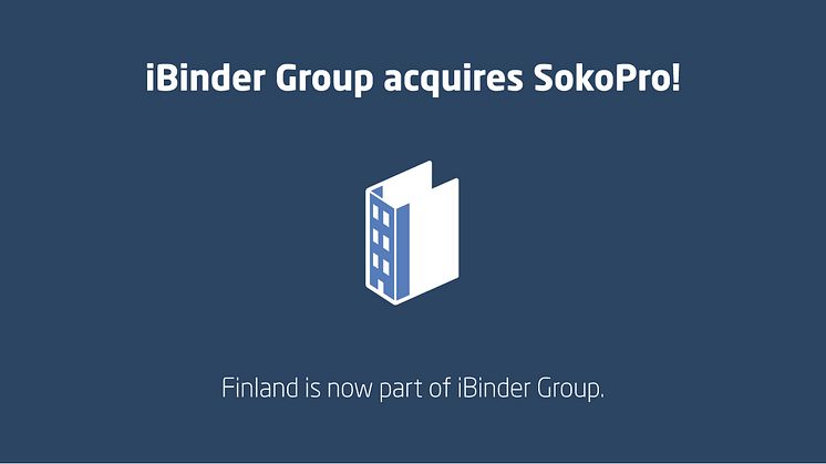 iBinder Group acquires SokoPro, Finlands leading digital construction document management software