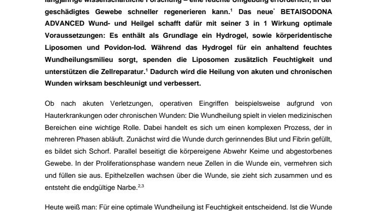 Pressemitteilung - Neu Betaisodona Advanced Wund- und Heilgel für eine schnellere und bessere Wundheilung.pdf