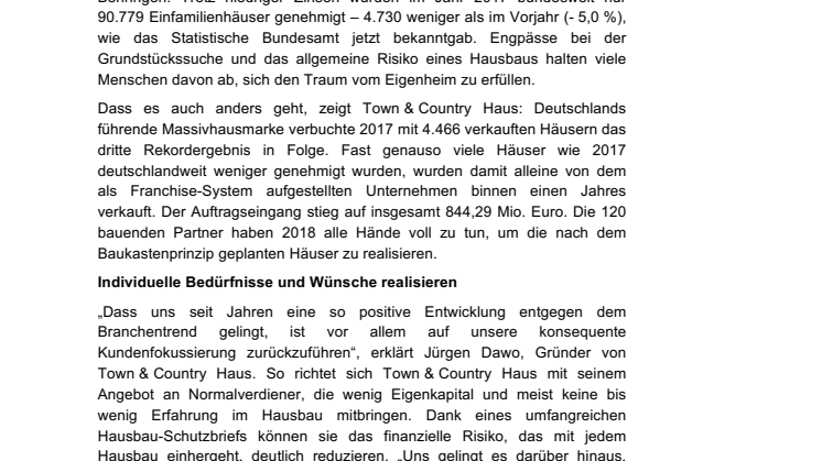 Hausbaumarkt bietet viel Potenzial