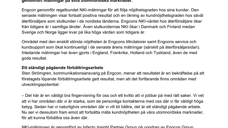 Engcons kunder nöjdare än någonsin