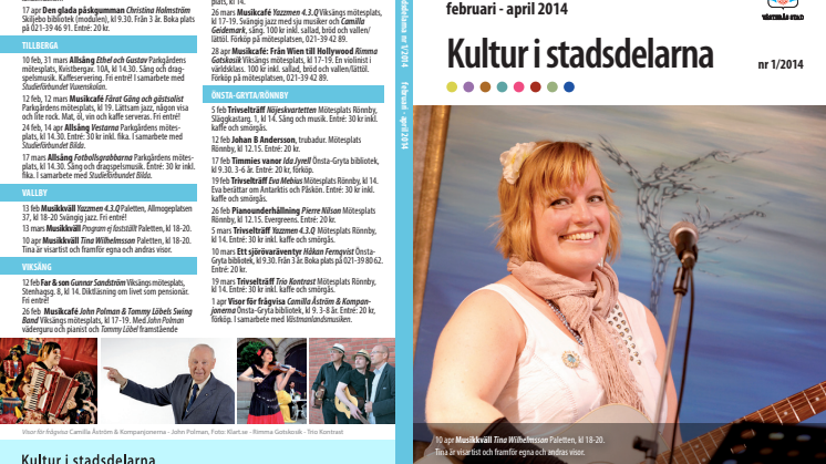 Kultur i stadsdelarna nr 1 2014