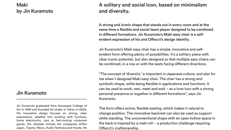 Offecct Press release Maki by Jin Kuramoto_EN