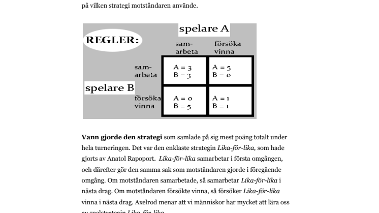 Politik är ingen tävling