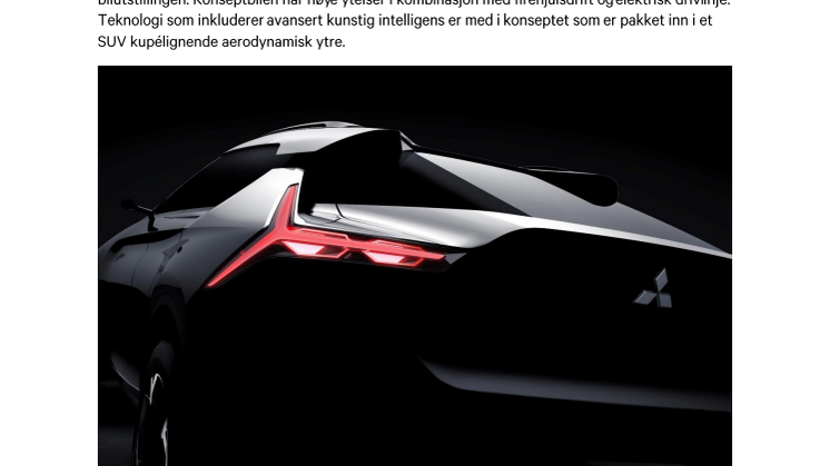 MITSUBISHI MOTORS MED SPENNENDE KONSEPT PÅ TOKYO MOTORSHOW