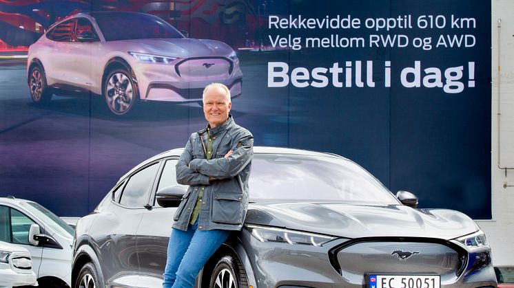 Einar Flåte Norges første Mustang Mach-E kunde 2021