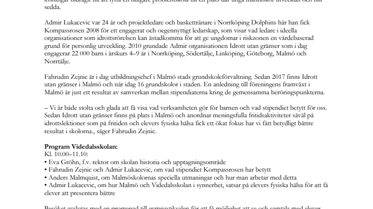 Videdalsskolan i Malmö får besök av H.M. Konungen 