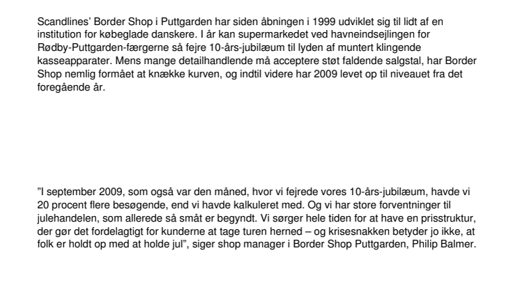 Scandlines’ Border Shop trodser konjunkturerne