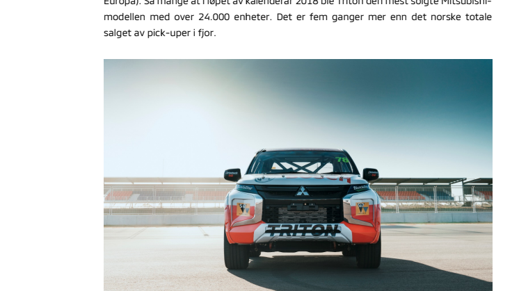 Nye Mitsubishi Triton/L200 - konkurrerer allerede i Australias 2019 SuperUte racingserie