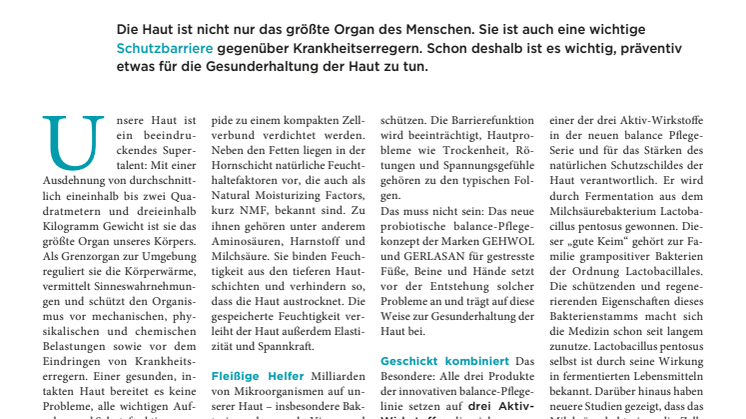 Drei Wirkstoffe - ein Pflegekonzept