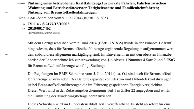 BMF Schreiben vom 24.01.2018