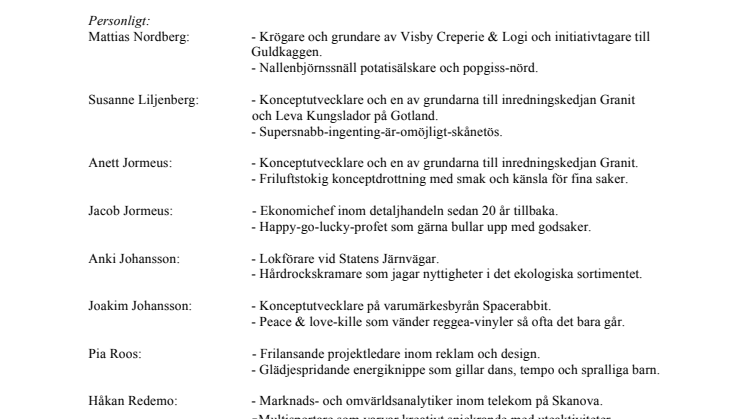 Bakgrundsinformation, inkl citat