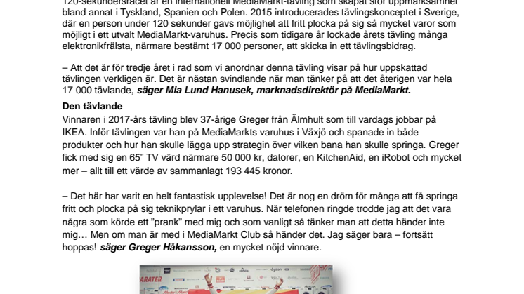 MediaMarkt Club-medlem vann hemelektronik för 193 445 kr 