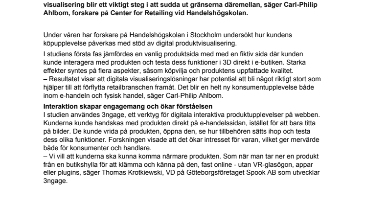 Ny forskning: Digitala produktupplevelser kan sudda ut gränserna mellan fysisk och digital handel