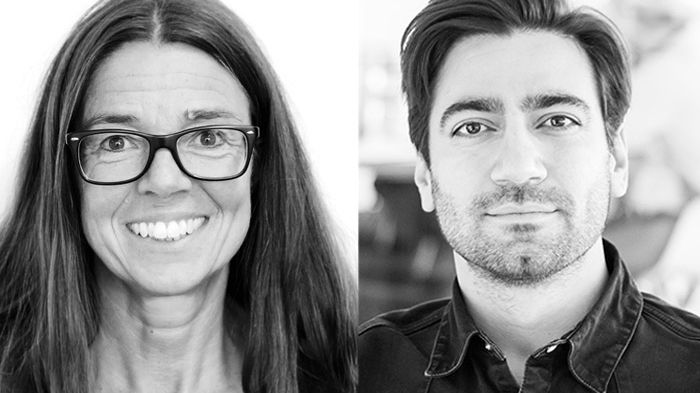 Cia Eriksson, kreativ strateg och Daniel Berg, arkitekt