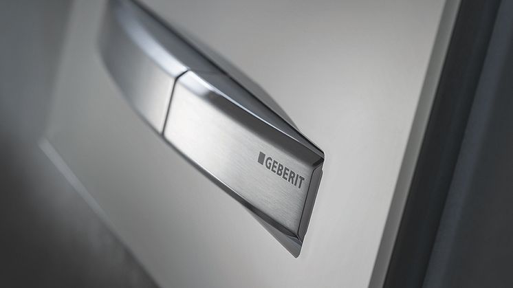 Geberit Sigma50 – En slimmad, konvex böjd spolplatta med ett elegant och högkvalitativt utseende.