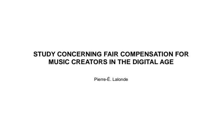 Fair Compensation for Music Creators in the Digital Age