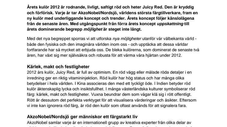  Rött värmer våra hjärtan under 2012