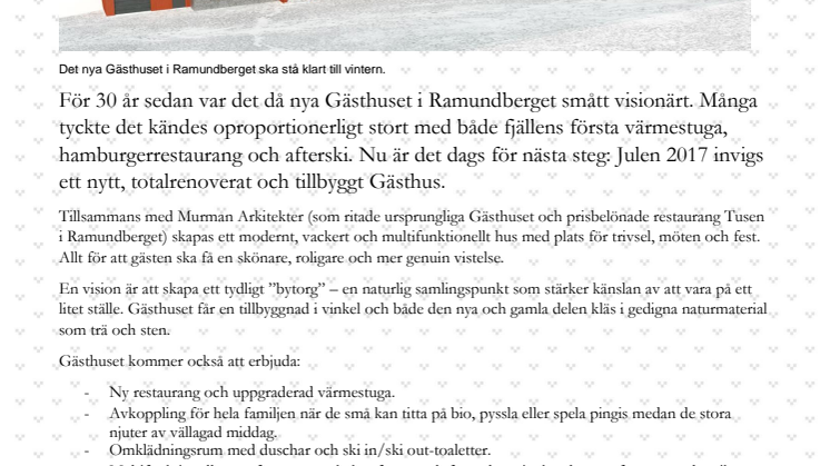 Pressmeddelande Nya Gästhuset