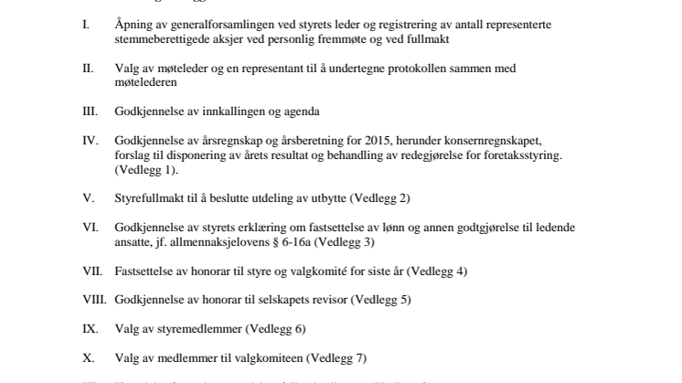 Innkalling til generalforsamling