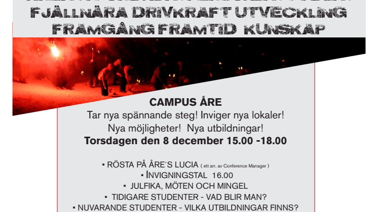 Campus Åre flyttar till nya lokaler - invigning 8 december