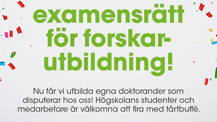 Fira forskarutbildningen med tårta!