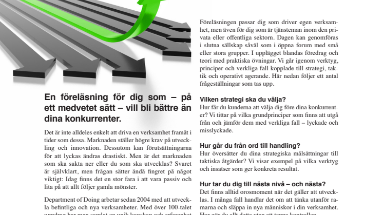 Bli bättre än dina  konkurrenter!