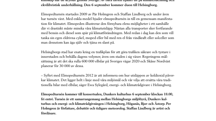 Elmopedturnén 2012 kommer till Helsingborg