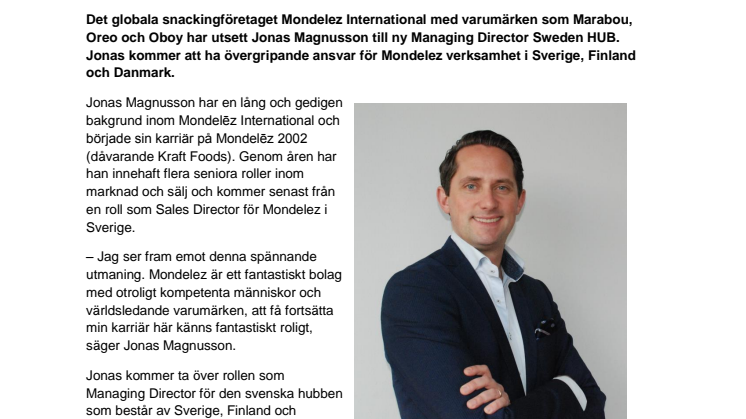 Jonas Magnusson blir Marabous nya chokladkung